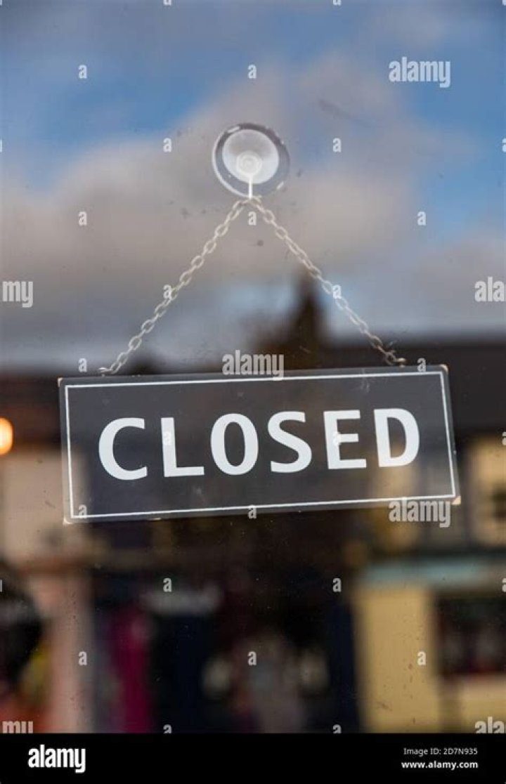 closed sign in store window