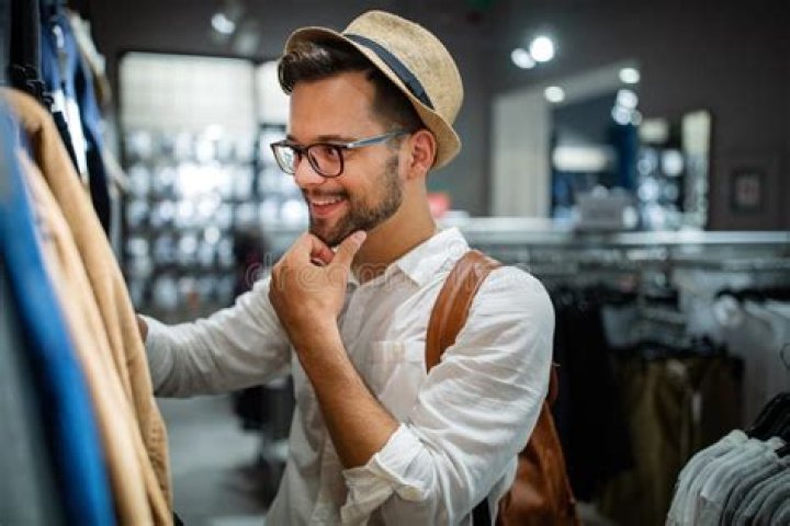 Man shopping for clothes