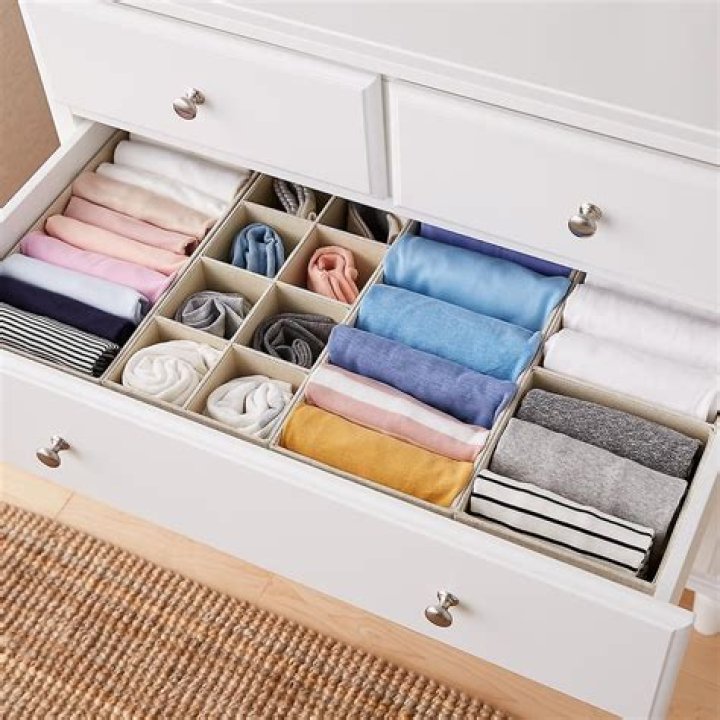 Organized clothes in drawer