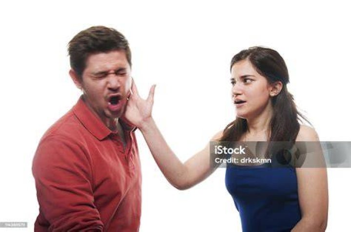 young couple fighting